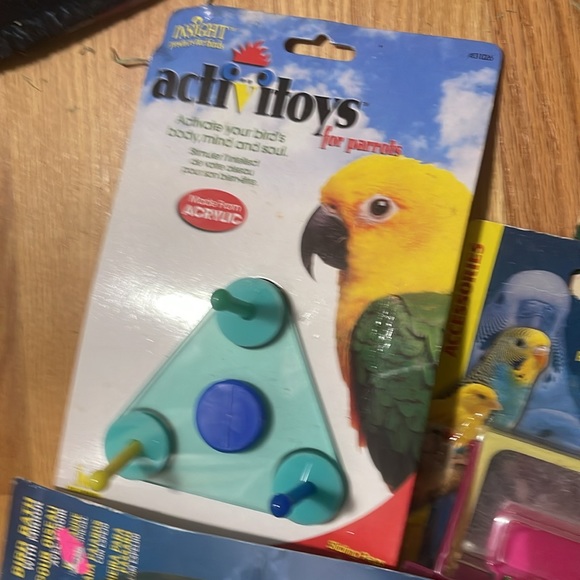 NWT lot bird parrot toys bath mirrors bottle beak block 8 9 pack pcs lot bundle - Picture 8 of 9